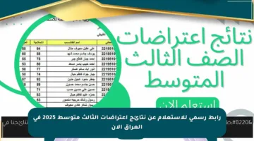 رابط رسمي للاستعلام عن نتائج اعتراضات الثالث متوسط 2025 في العراق الآن